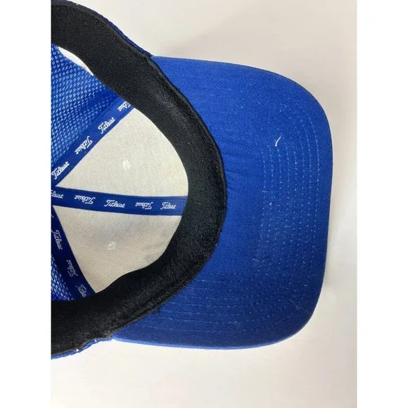 Titleist FJ Pro V1 Fitted Medium Large White Blue Hat - Picture 6 of 8